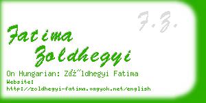 fatima zoldhegyi business card